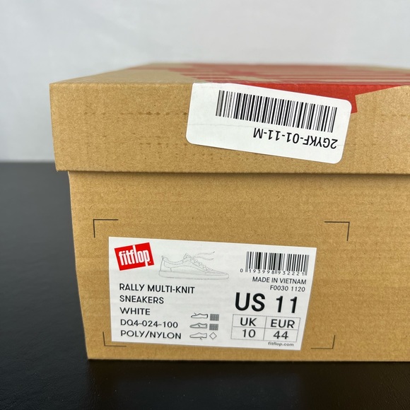 Fitflop Rally Multi Knit Low Lace Up Sneaker Shoes NEW Mens Size 11 White - Picture 10 of 10